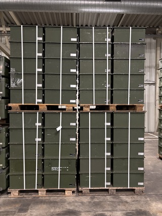 Ca. 200x Defensie kist, groen
